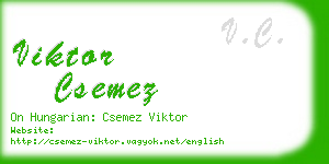 viktor csemez business card